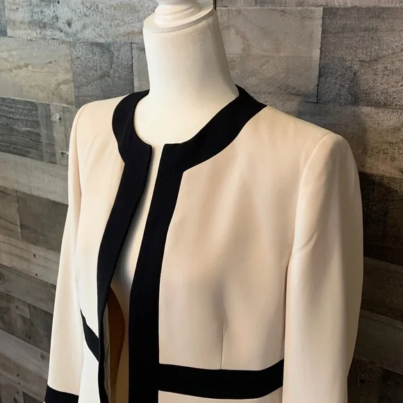 Kasper Open Blazer with black trim Size 8 - Picture 6 of 16